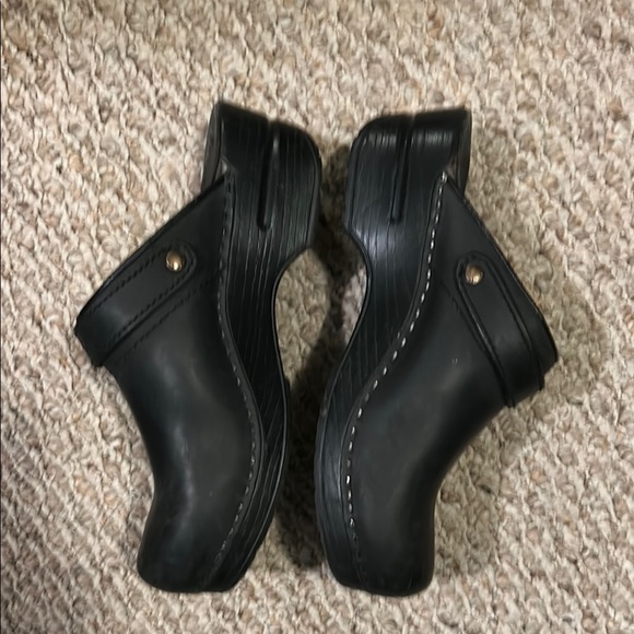 Dansko Black Leather Clogs - Picture 3 of 5